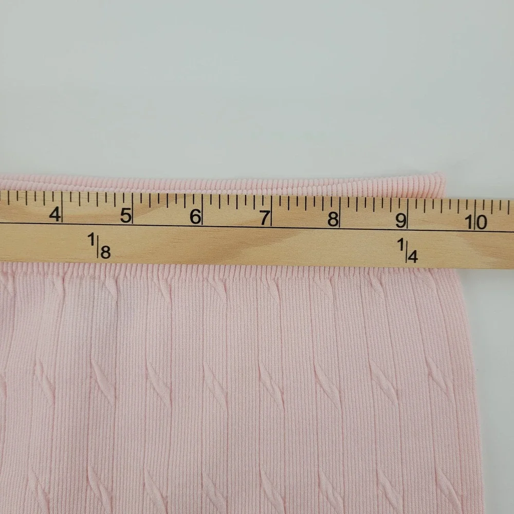 Epic Threads Girls Size 6 School Winter Pink Cable Knit Fleece Leggings Ribbed